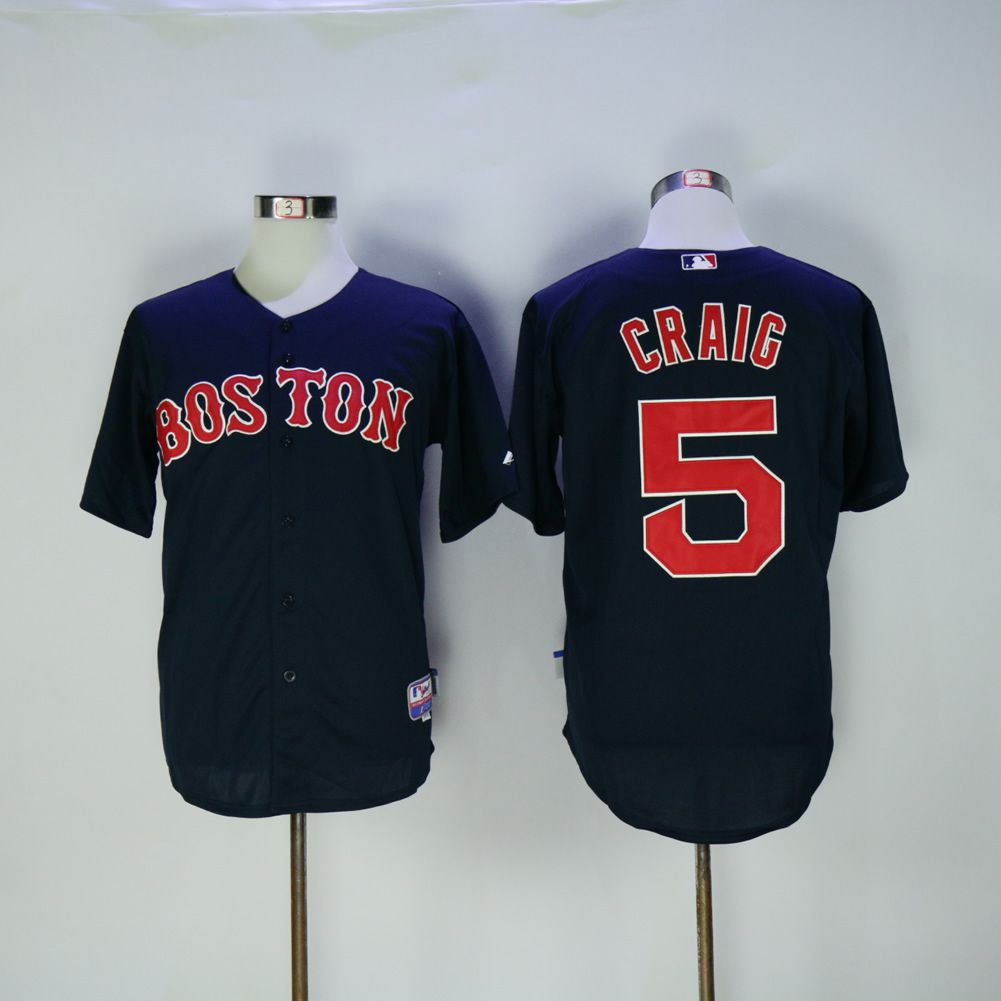 Men Boston Red Sox #5 Craig Blue MLB Jerseys->boston red sox->MLB Jersey